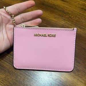 Pink Michael Kors Jet Set Travel Wallet